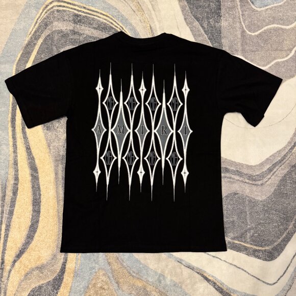 Amiri MA Argyle Black Tee Mens Size Medium Or Large - Picture 2 of 4